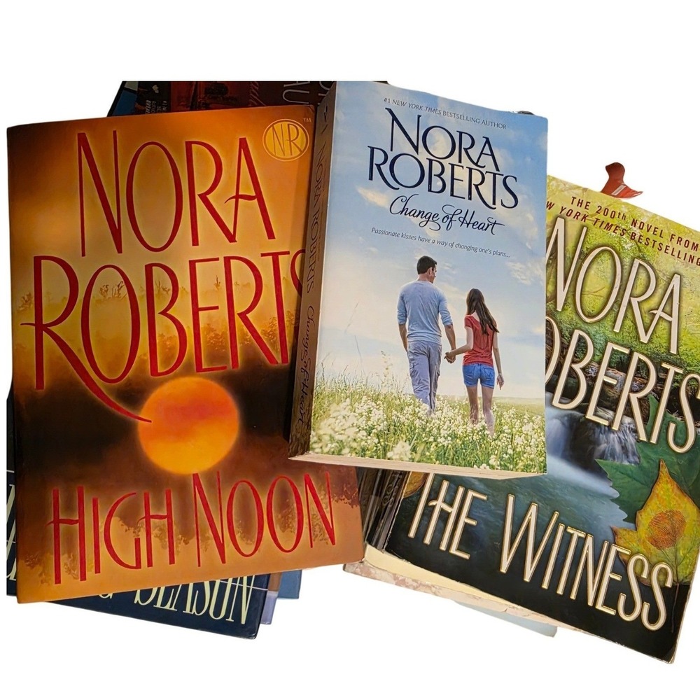 Nora Roberts 3 Book Lot High Noon The Witness Change of Heart Romance‎ Suspense
